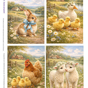 Carta Riso Scene Campestri