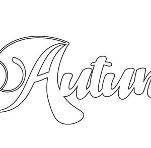 Scritta Autunno h. cm 6