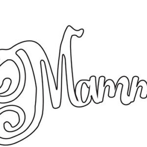 Scritta Mamma cm 11 x h 6