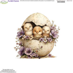 Pannello cm 25x25 Pulcini