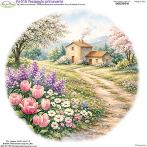 Pannello cm 25x25 Paesaggio Primaverile