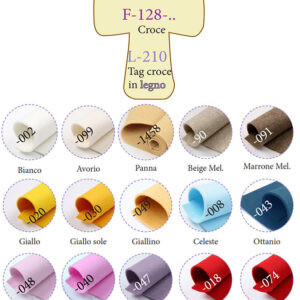 Motivi in feltro Croce cm 4,5x5,5 (blister 5 pz)