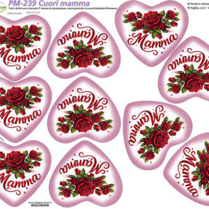 Pannello cm 40x50 Cuori mamma