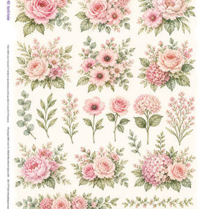 Carta Riso Fiori rosa