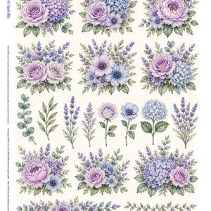 Carta Riso Fiori Lilla