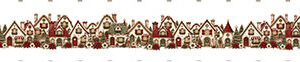 Nastro Casette Natalizie  h. 6 cm x 90 cm