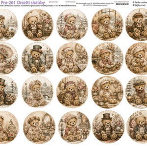 Pannello cm 40x50 Orsetti Shabby