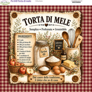 Pannello cm 25x25 Torta di mele