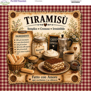 Pannello cm 25x25 Tiramisù