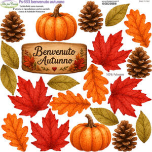 Pannello cm 25x25 Benvenuto Autunno