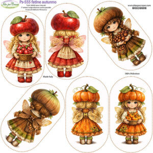 Pannello cm 25x25 Fatine Autunno