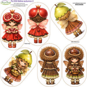 Pannello cm 25x25 Fatine Autunno 2