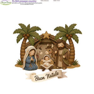Pannello cm 25x25 Presepe Country
