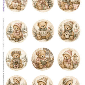 Carta Riso Orsetti Shabby